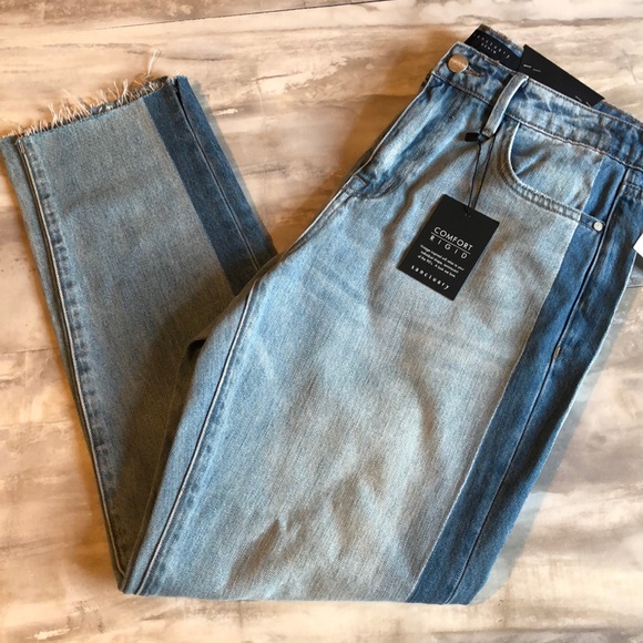 Sanctuary Charli High Rise blue denim Ankle Jean size 28 pants side stripe - Picture 3 of 8